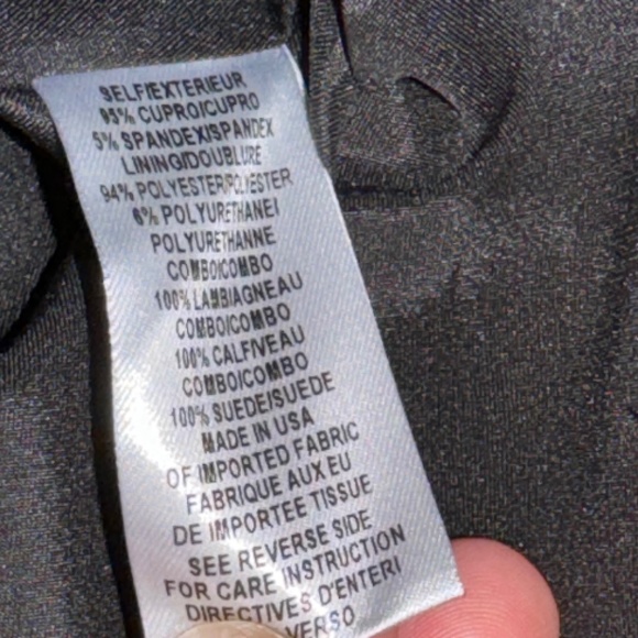 EUC Theory Mixed Mobile Calf Leather A Line Black Skirt Size 10 - Picture 6 of 9